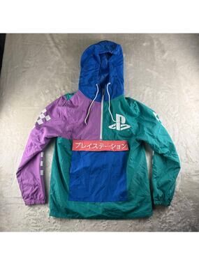 Sony PlayStation Bioworld Colorblock Anorak Windbreaker Men's Size Small NWT